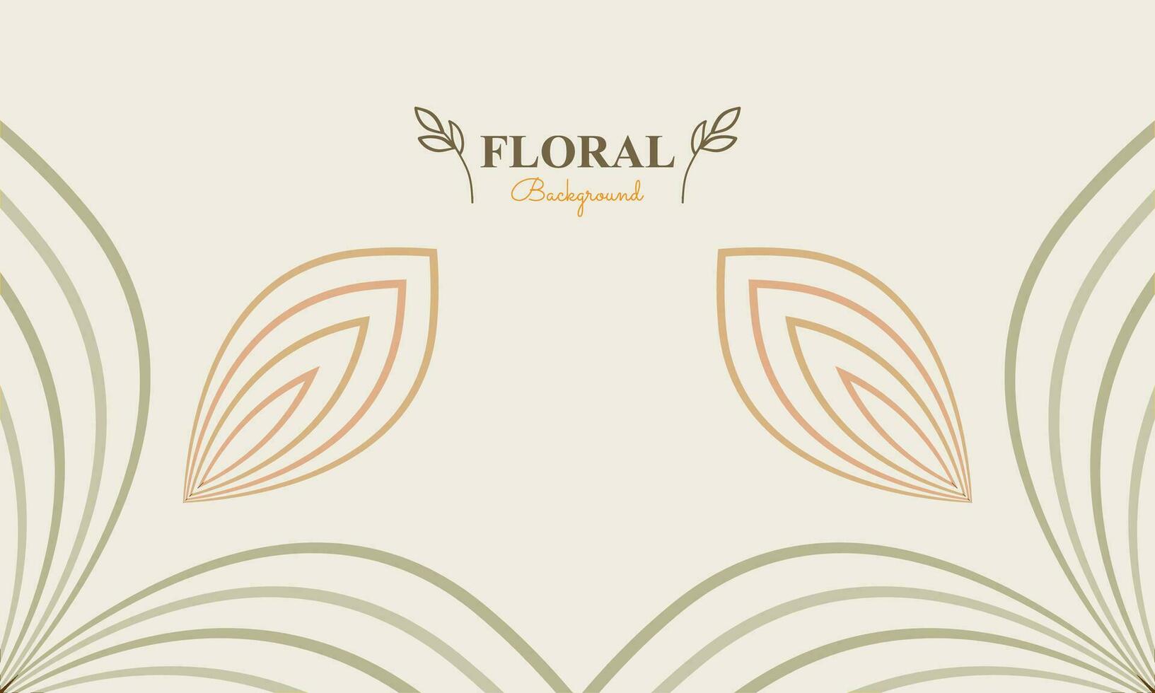 natural floral background with abstract natural shape, leaf and floral ornament in soft color style vector