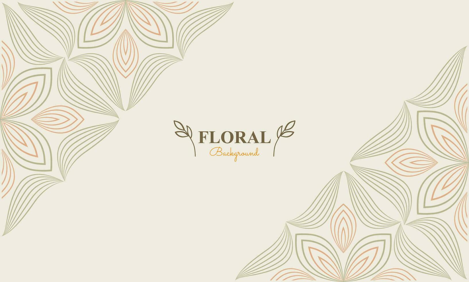 abstract floral background with abstract natural shape, leaf and floral ornament in soft color design vector