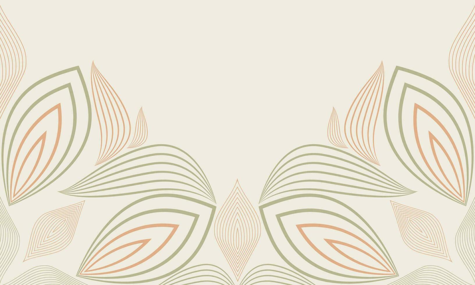 abstract floral background with abstract natural shape, leaf and floral ornament in soft color design vector