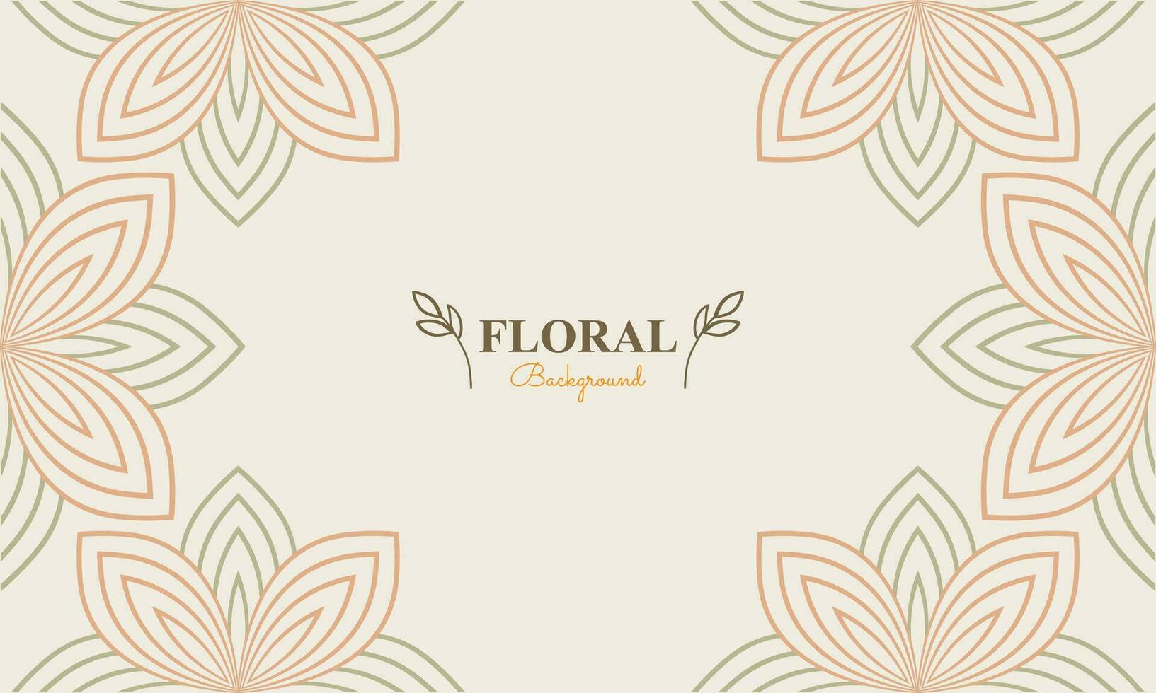 abstract floral background with abstract natural shape, leaf and floral ornament in soft color design vector