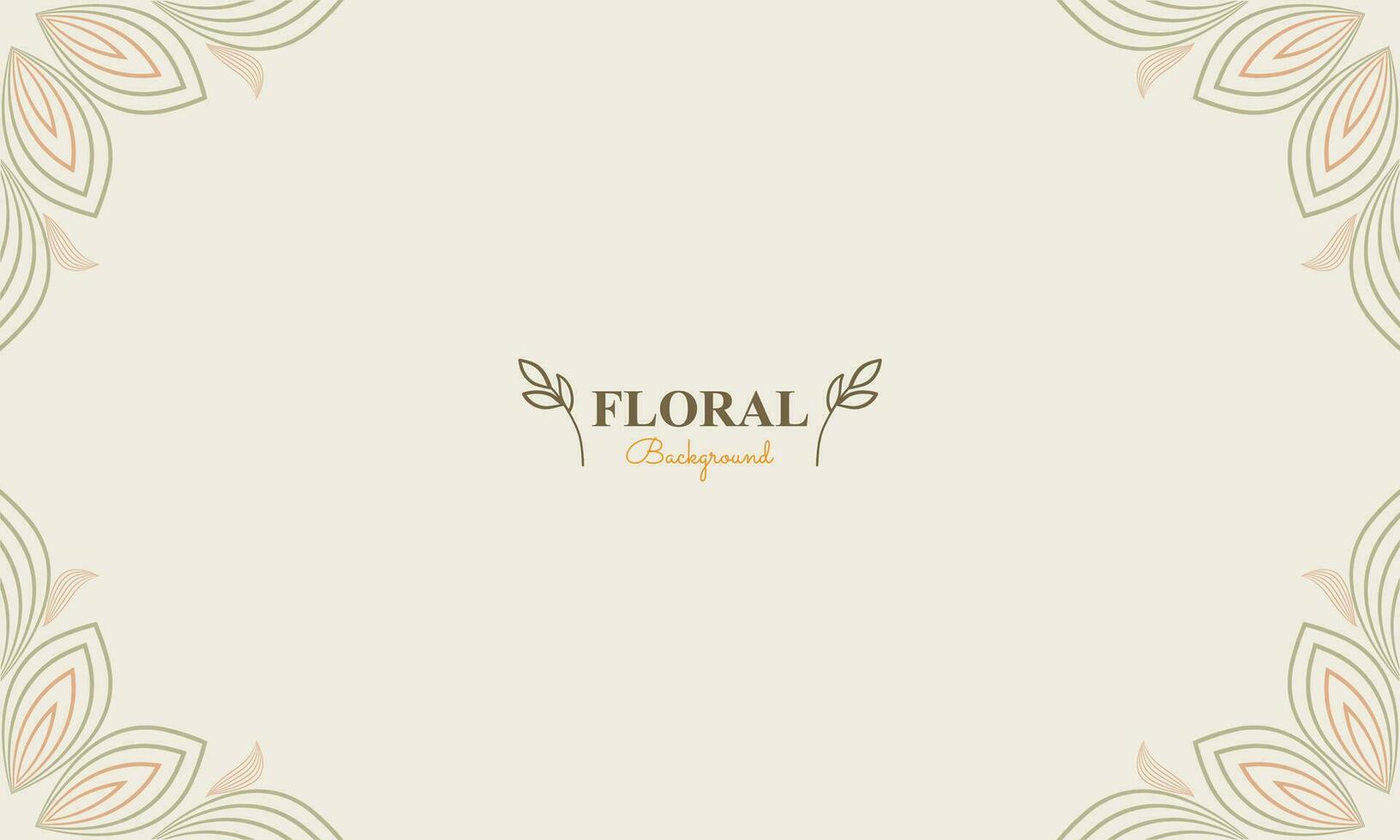 abstract floral background with abstract natural shape, leaf and floral ornament in soft color design vector