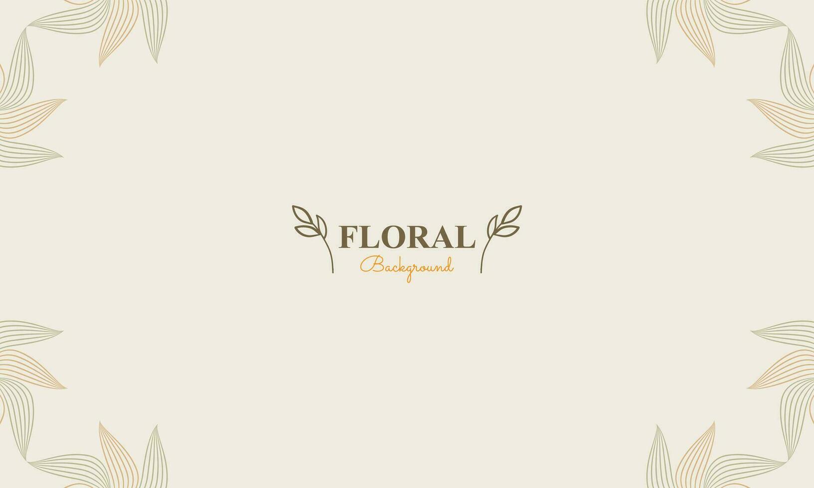 natural floral background with abstract natural shape, leaf and floral ornament in soft color style vector