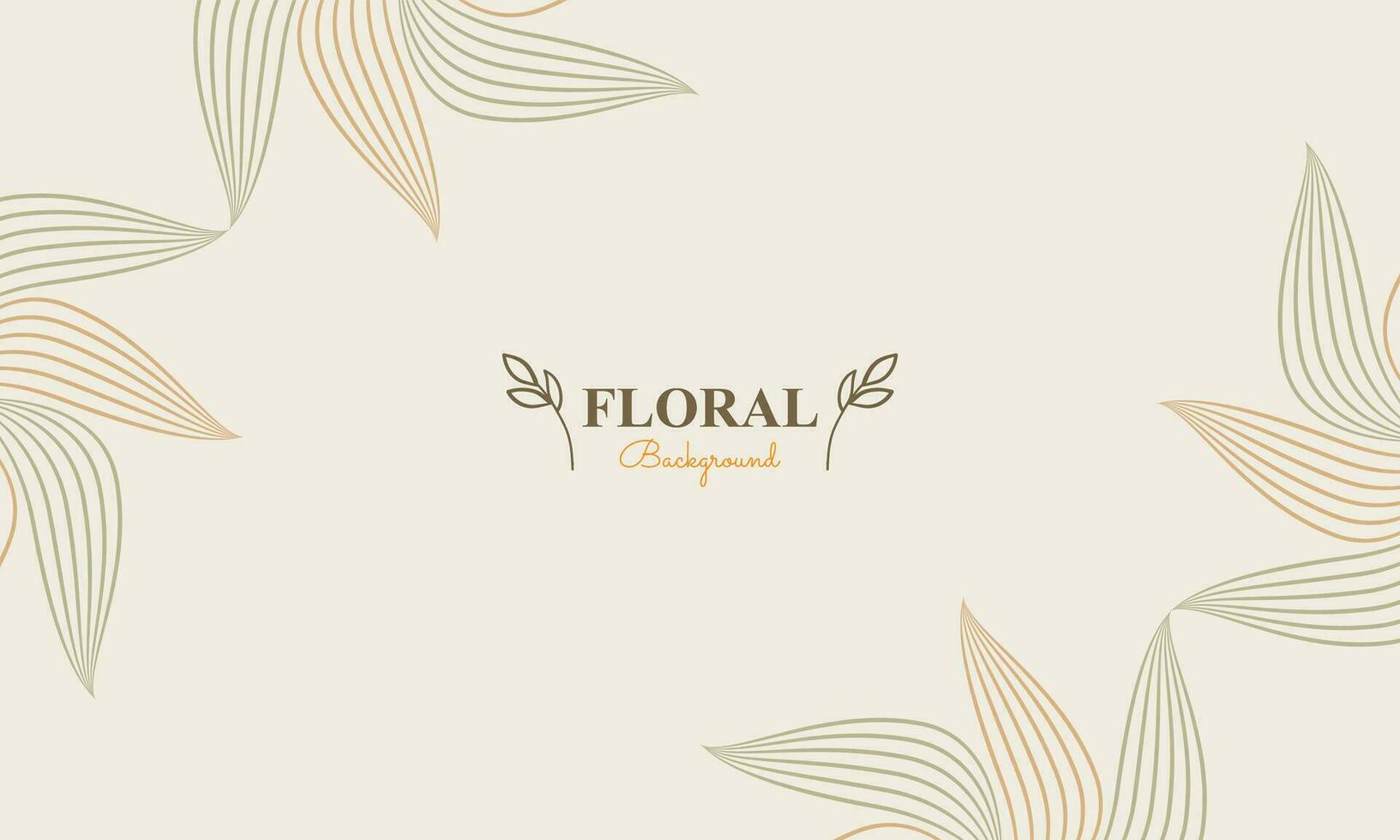 natural floral background with abstract natural shape, leaf and floral ornament in soft color style vector