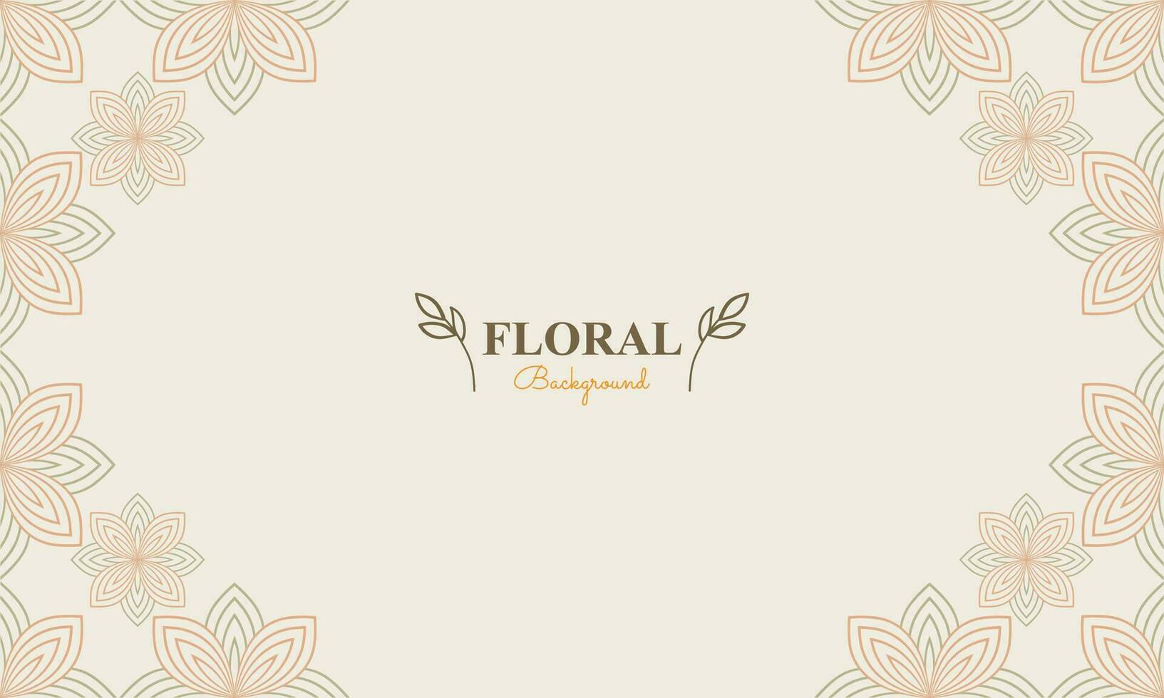 abstract floral background with abstract natural shape, leaf and floral ornament in soft color design vector