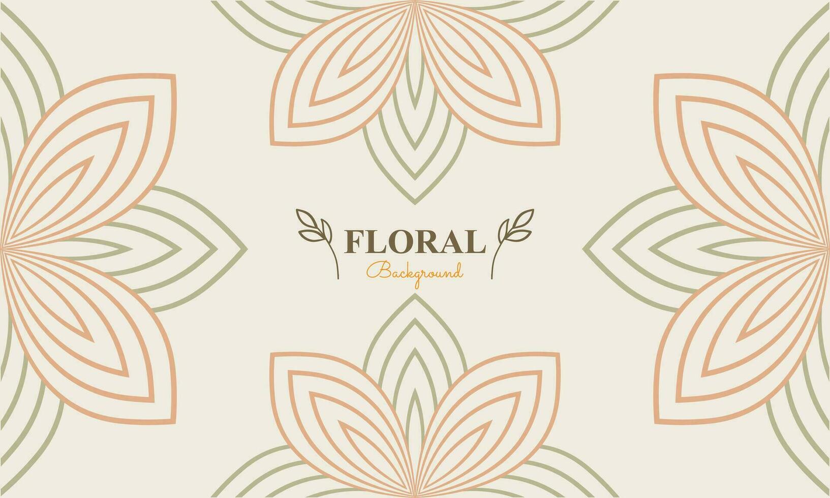 abstract floral background with abstract natural shape, leaf and floral ornament in soft color design vector