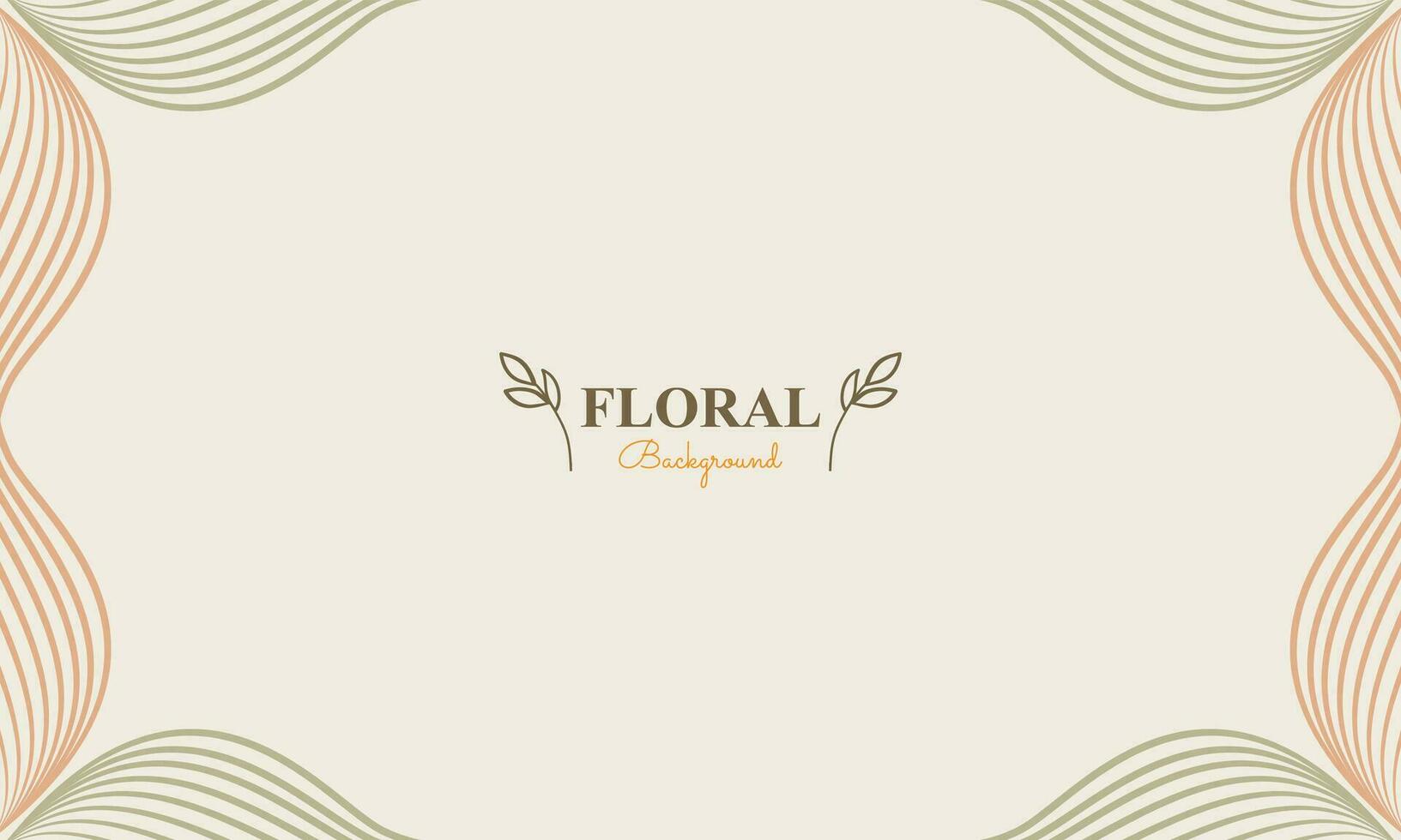 natural background with abstract natural shape, leaf and floral ornament in soft color style design vector