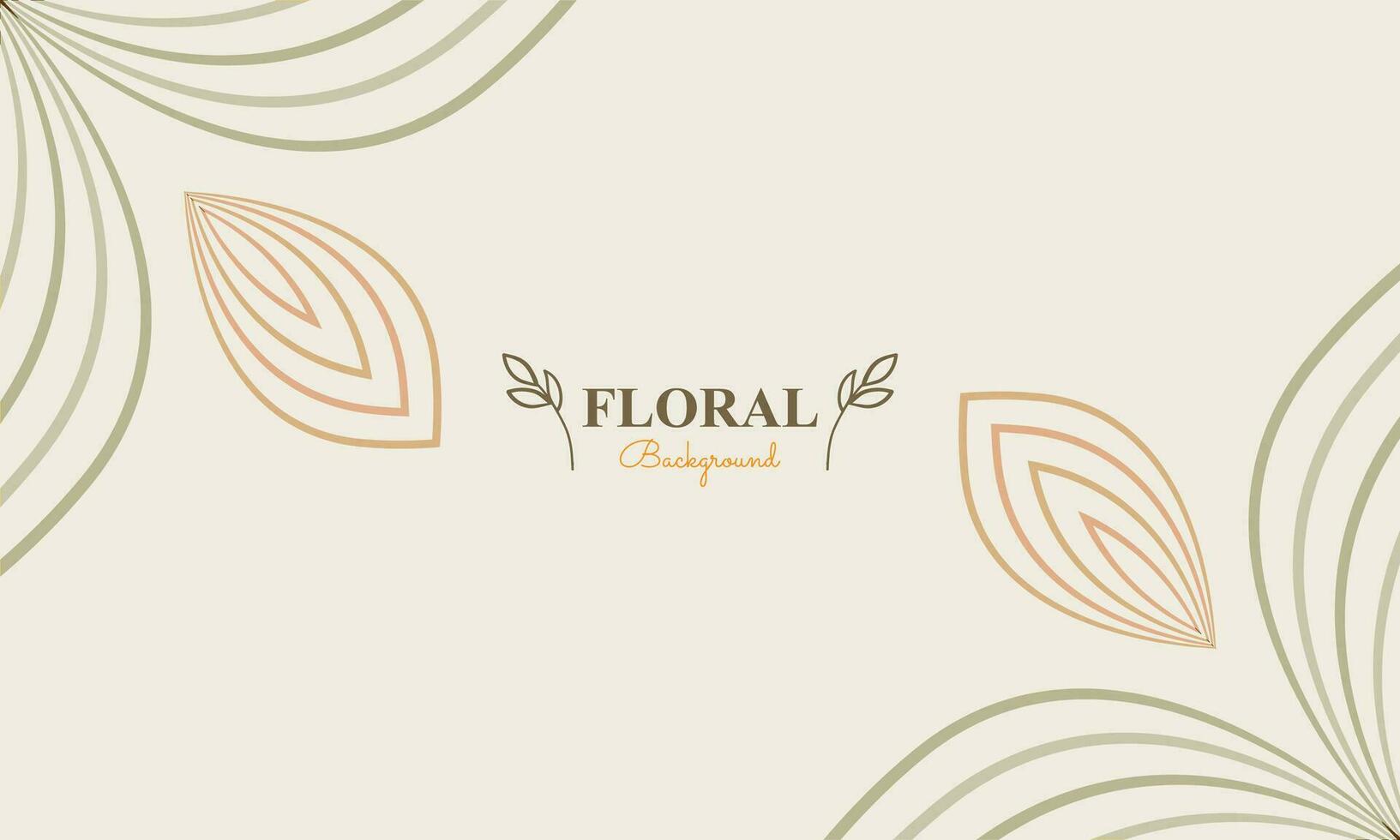 natural floral background with abstract natural shape, leaf and floral ornament in soft color style vector