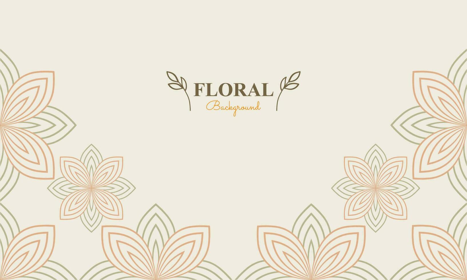 abstract floral background with abstract natural shape, leaf and floral ornament in soft color design vector