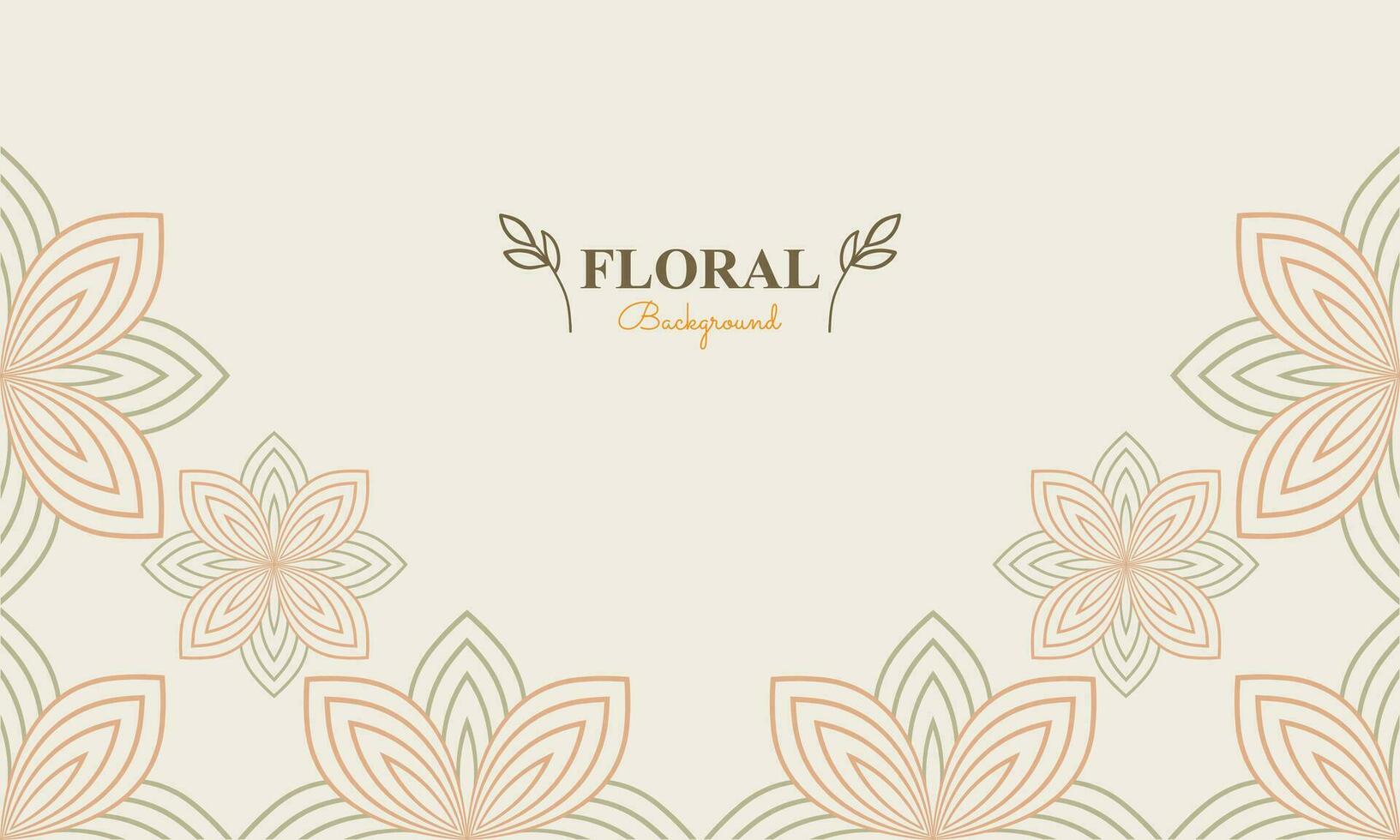 abstract floral background with abstract natural shape, leaf and floral ornament in soft color design vector