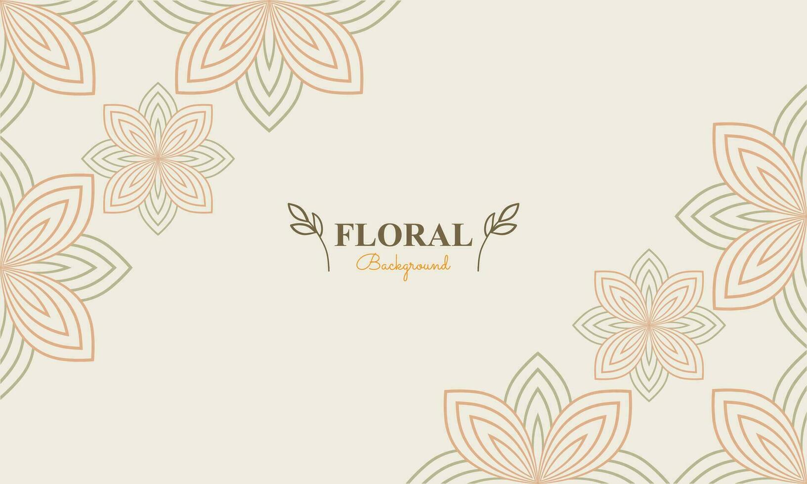 abstract floral background with abstract natural shape, leaf and floral ornament in soft color design vector