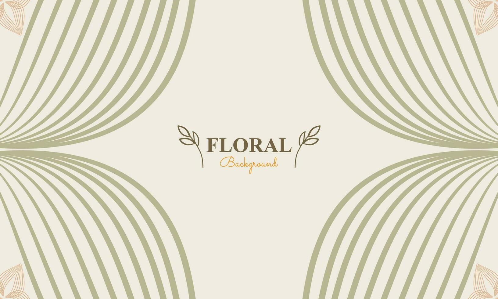 natural background with abstract natural shape, leaf and floral ornament in soft color style design vector