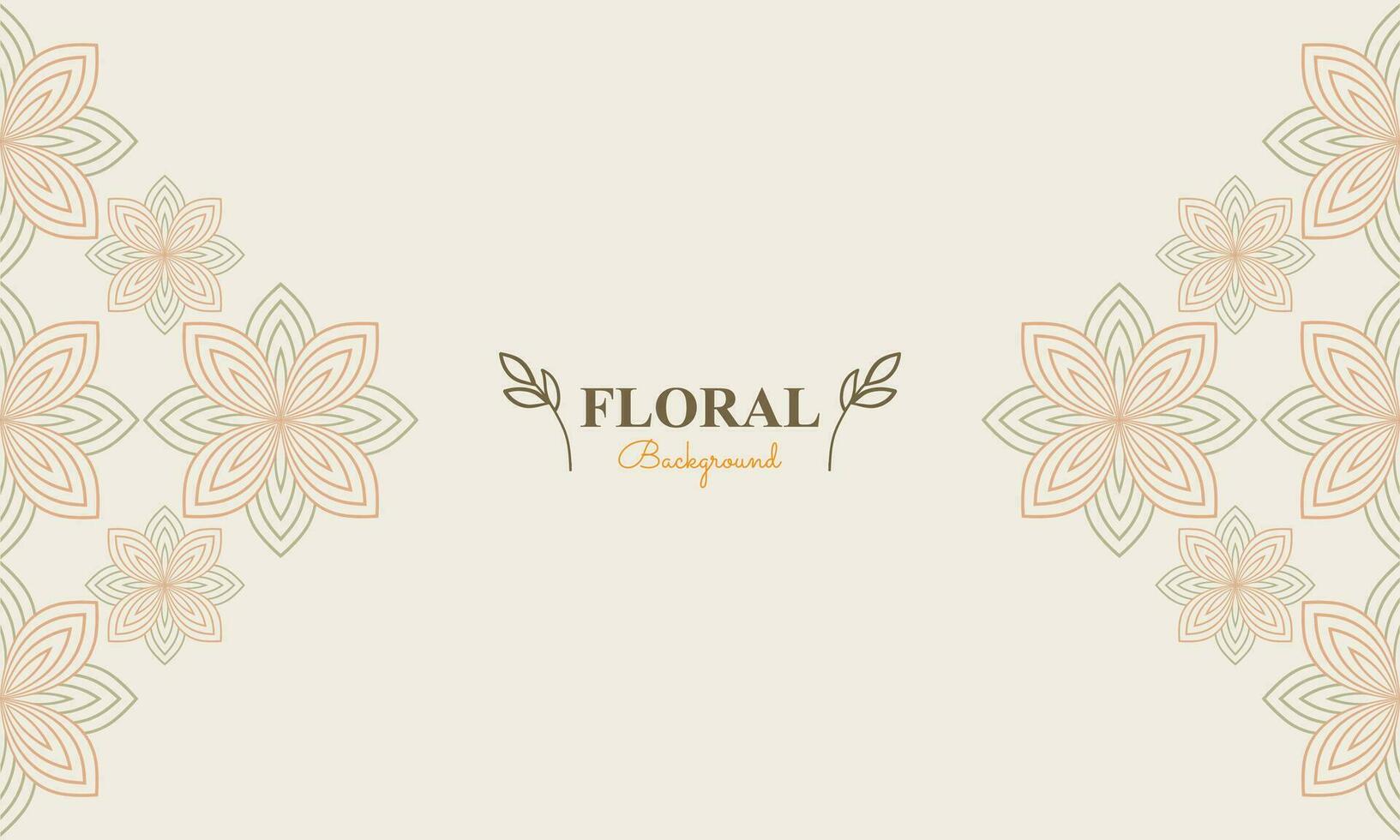 abstract floral background with abstract natural shape, leaf and floral ornament in soft color design vector