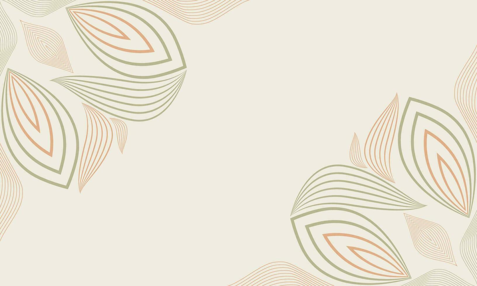 abstract floral background with abstract natural shape, leaf and floral ornament in soft color design vector