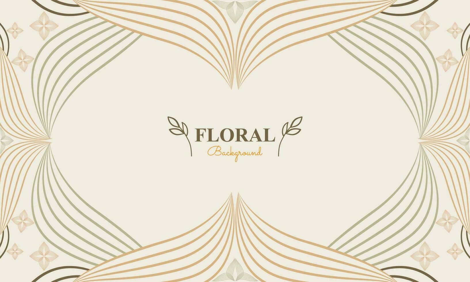 natural background with abstract natural shape, leaf and floral ornament in soft color style design vector