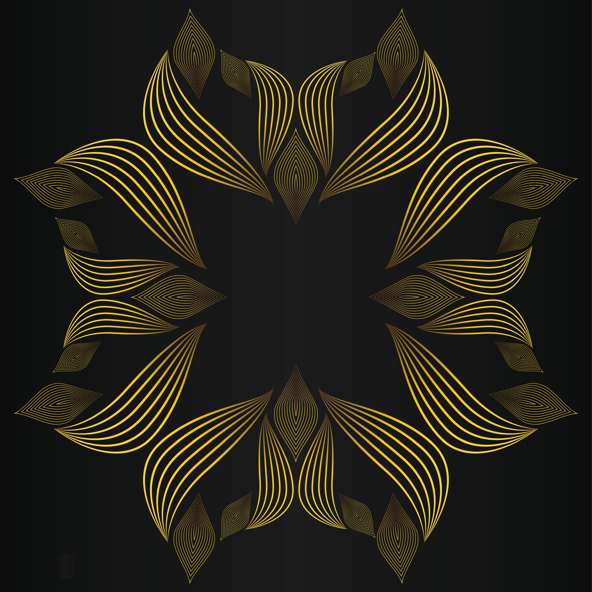 golden flower petal, luxury gold floral decoration 30739547 Vector Art