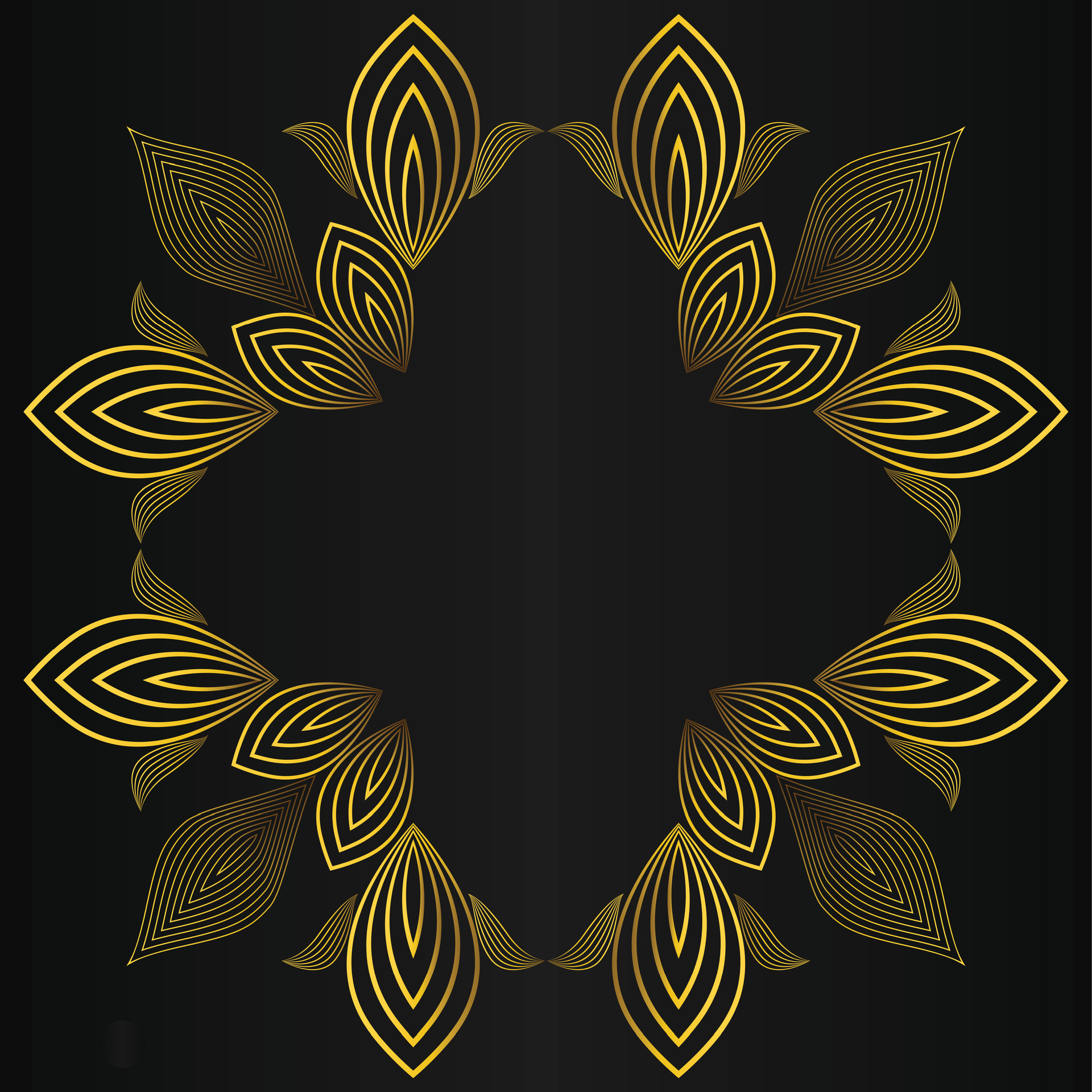 golden flower petal, luxury gold floral decoration 30739555 Vector Art