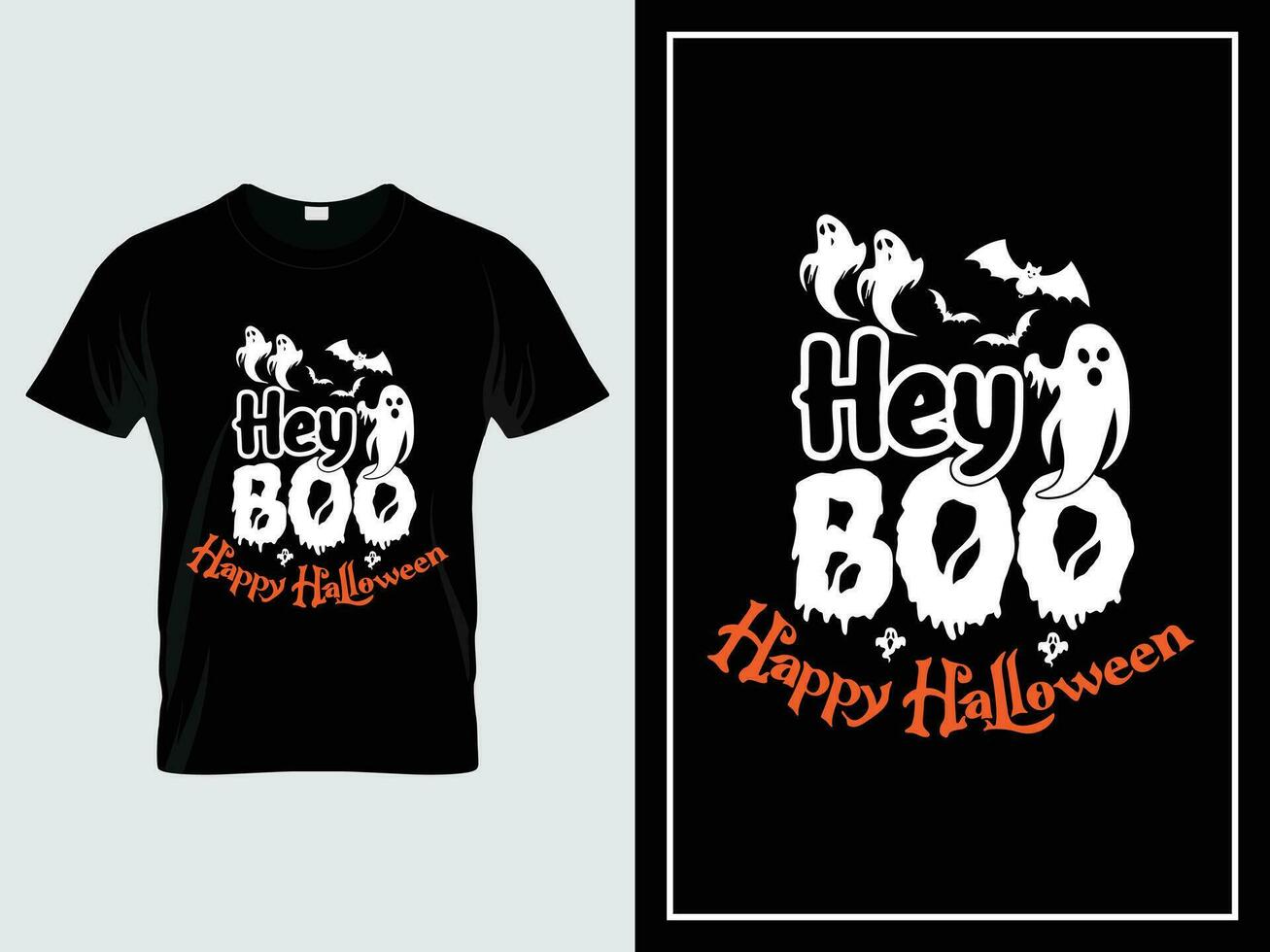 Happy Halloween t shirt design illustration vector Hey Boo