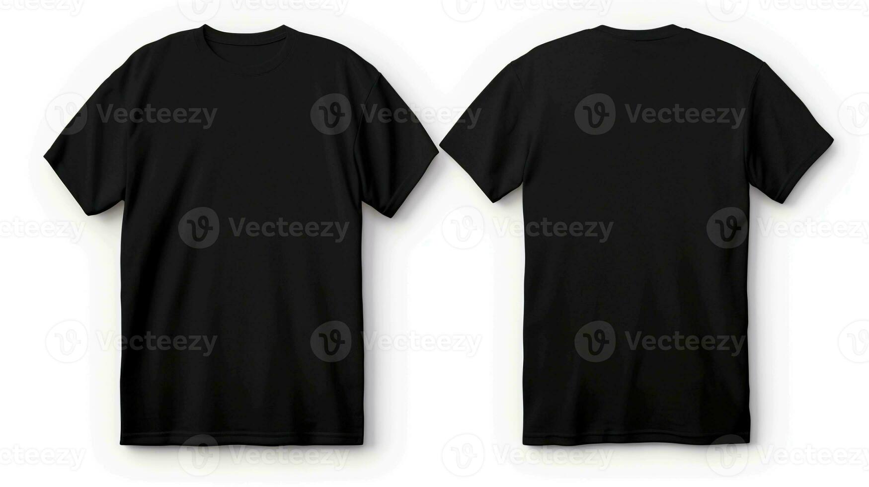 Plain Black Tee Shirt on the White Background photo