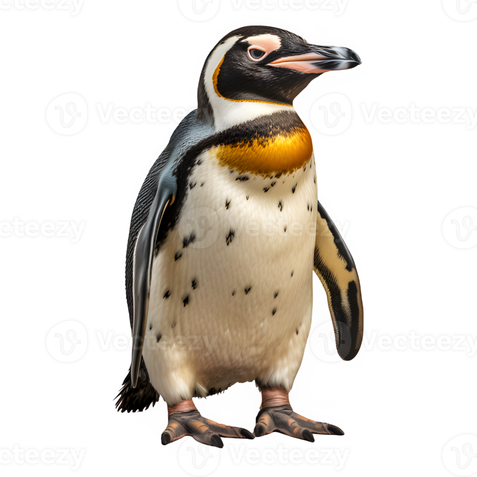 arctic penguin isolated on transparent background ,penguin standing cut out png ,generative ai