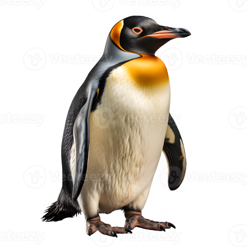 arctic penguin isolated on transparent background ,penguin standing cut out png ,generative ai