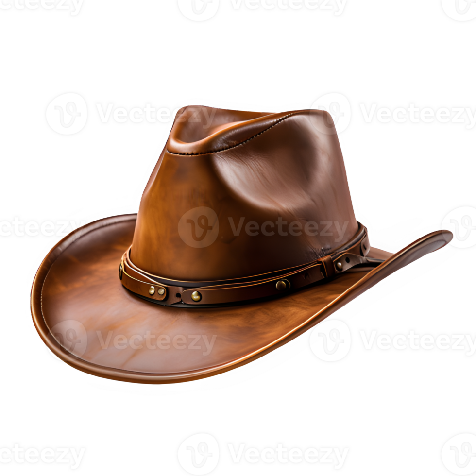 cowboy hat isolated png ,cowboy hat accessories isolated on transparent background ,generative ai