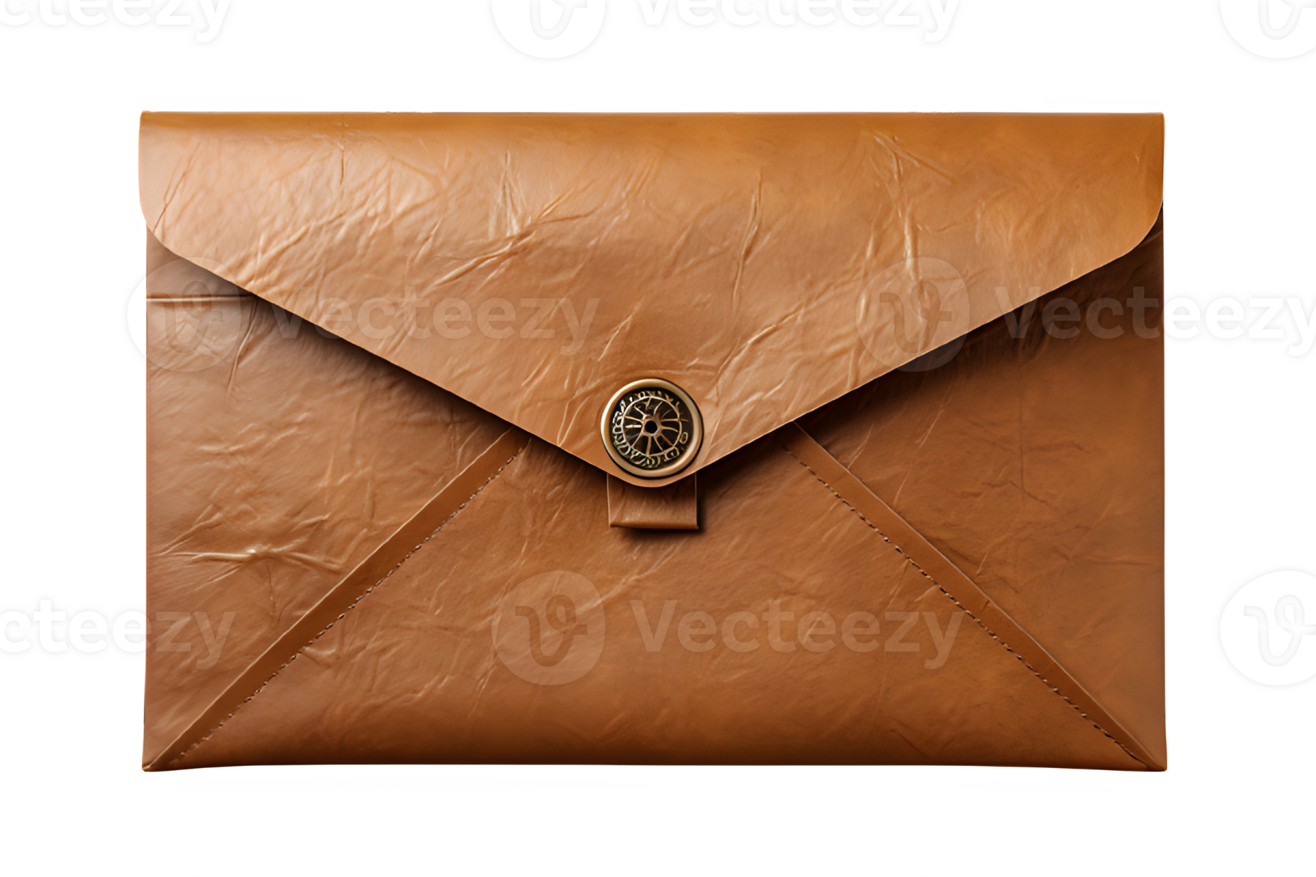 brown envelope png ,brown leather envelope isolated on transparent