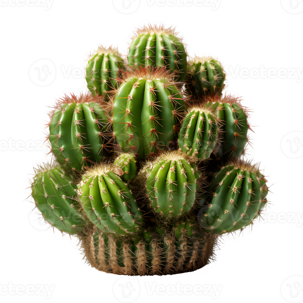 cactus plant isolated on transparent background ,houseplant png ,generative ai