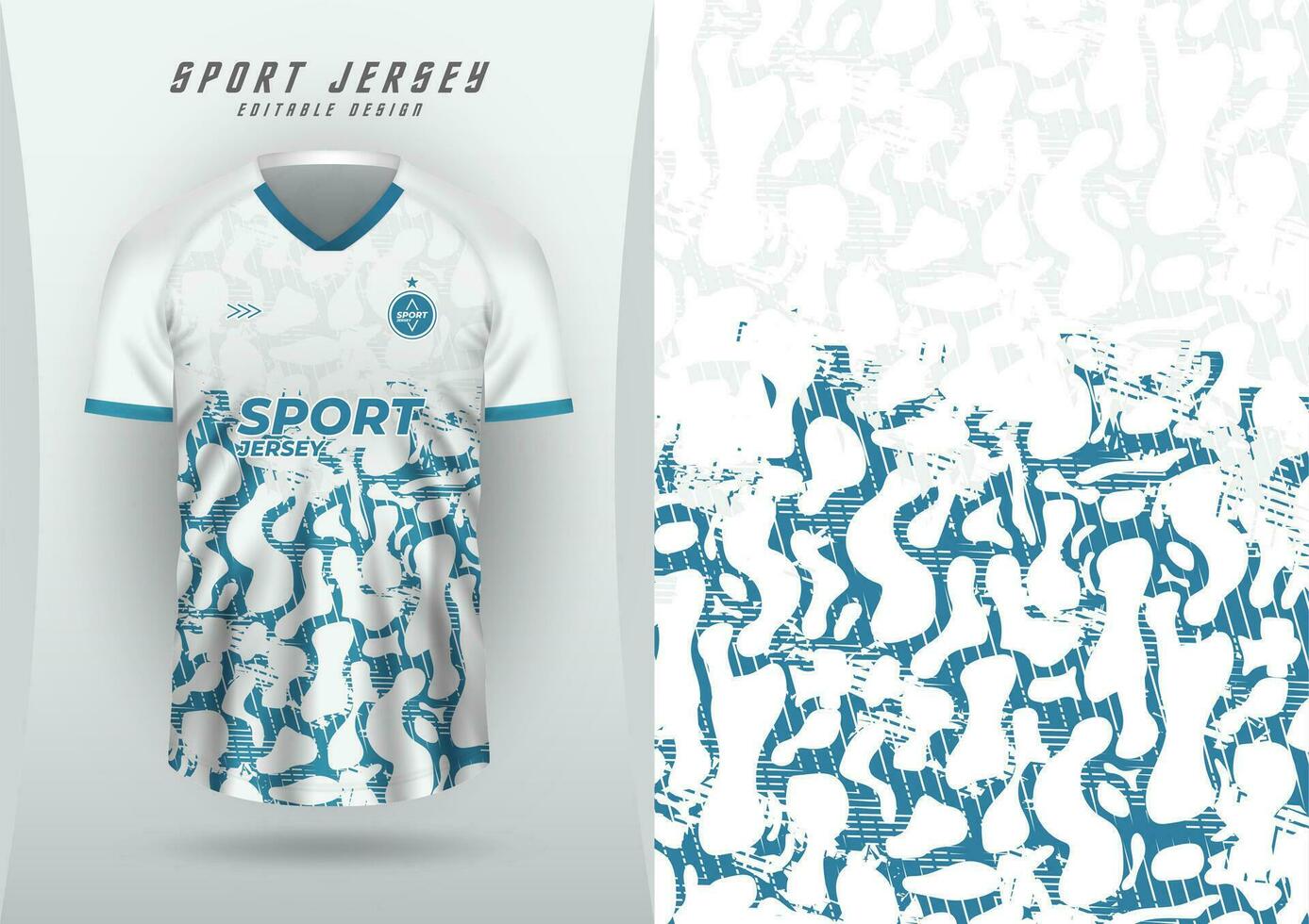 antecedentes para Deportes jersey fútbol americano jersey corriendo jersey carreras ciclismo, blanco superficie, líquido modelo en azul vector