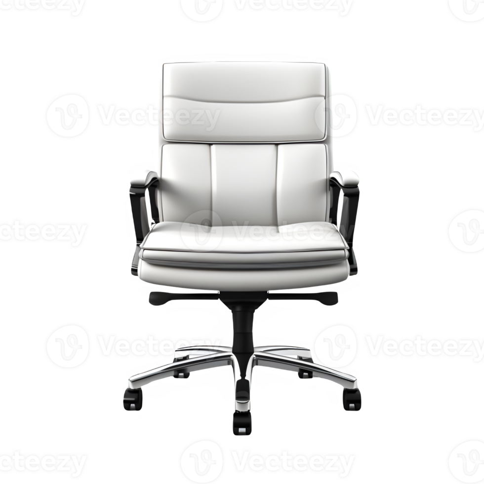 office chair isolated on transparent background ,boss business chair front view png ,generative ai