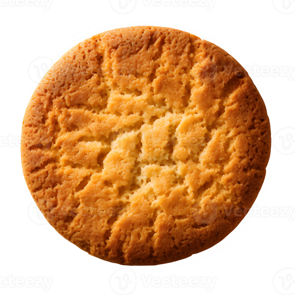 rond biscuits isolé sur transparent Contexte ,biscuit Haut vue Couper en dehors png ,génératif ai