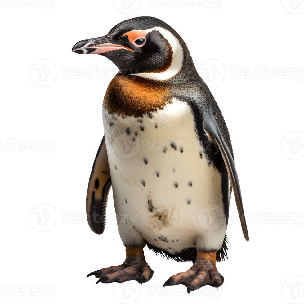 arctic penguin isolated on transparent background ,penguin standing cut out png ,generative ai