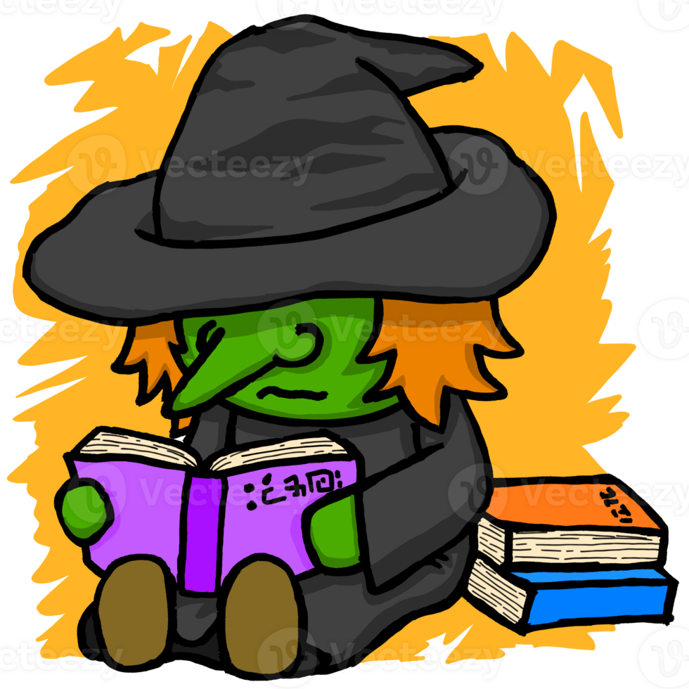 Halloween Witch Cartoon Illustrations png