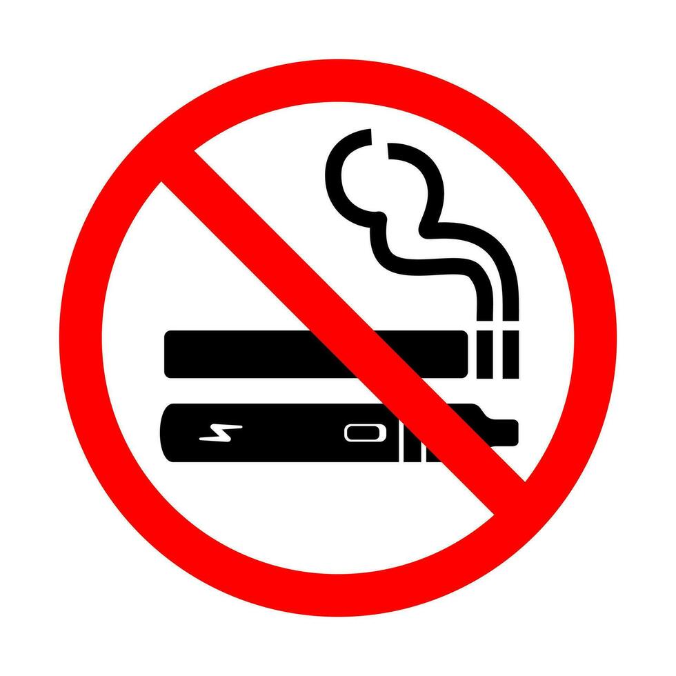 No smoking no vaping sign. vector