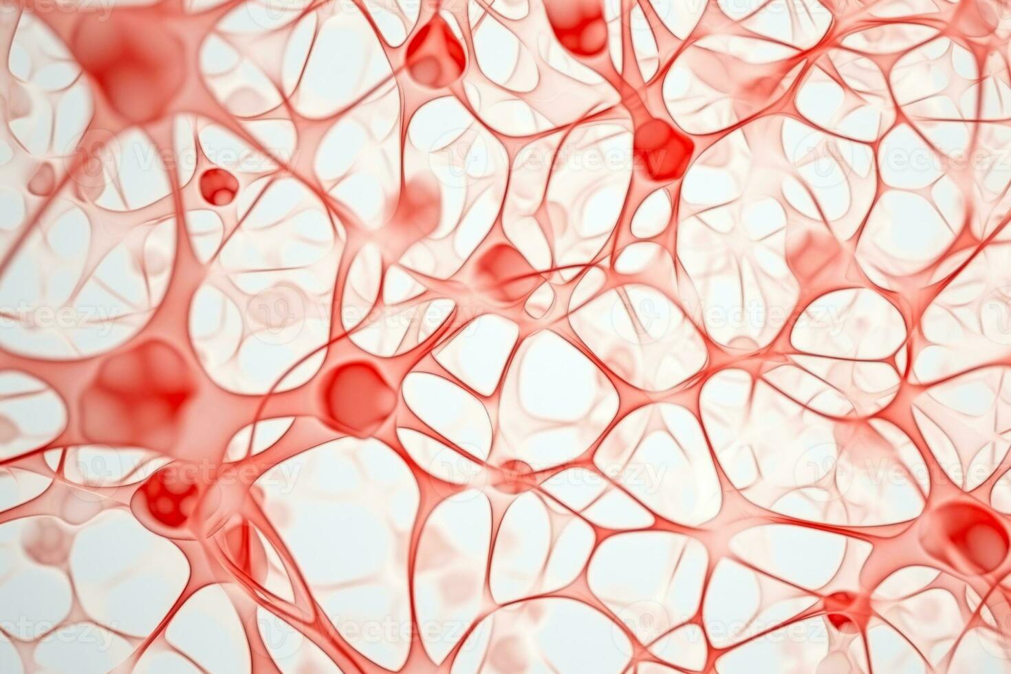 Exceptionally magnified macro image of neural cells isolated on a white background photo