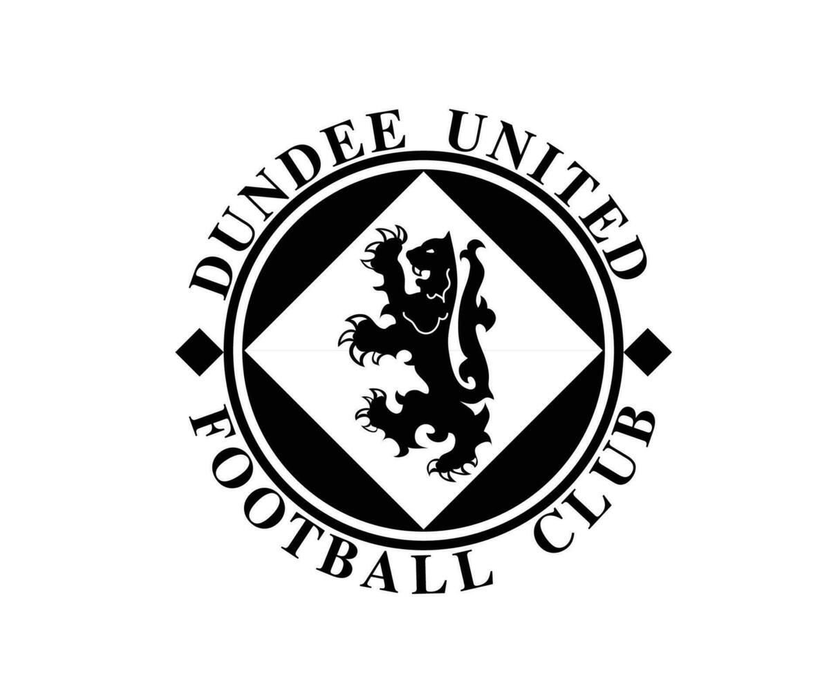 Dundee United FC Logo Club Symbol Black Scotland League Football Abstract Design Vector Illustration