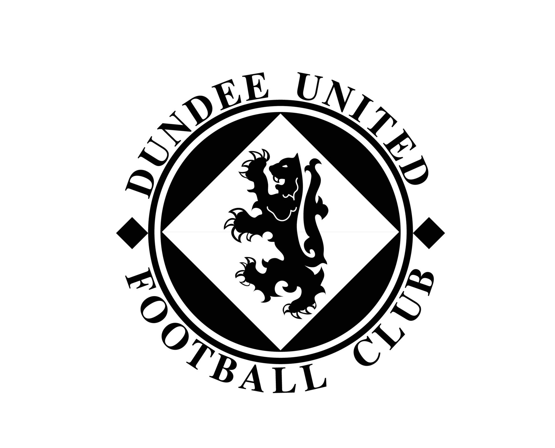 Dundee unido fc logo club símbolo negro Escocia liga fútbol americano