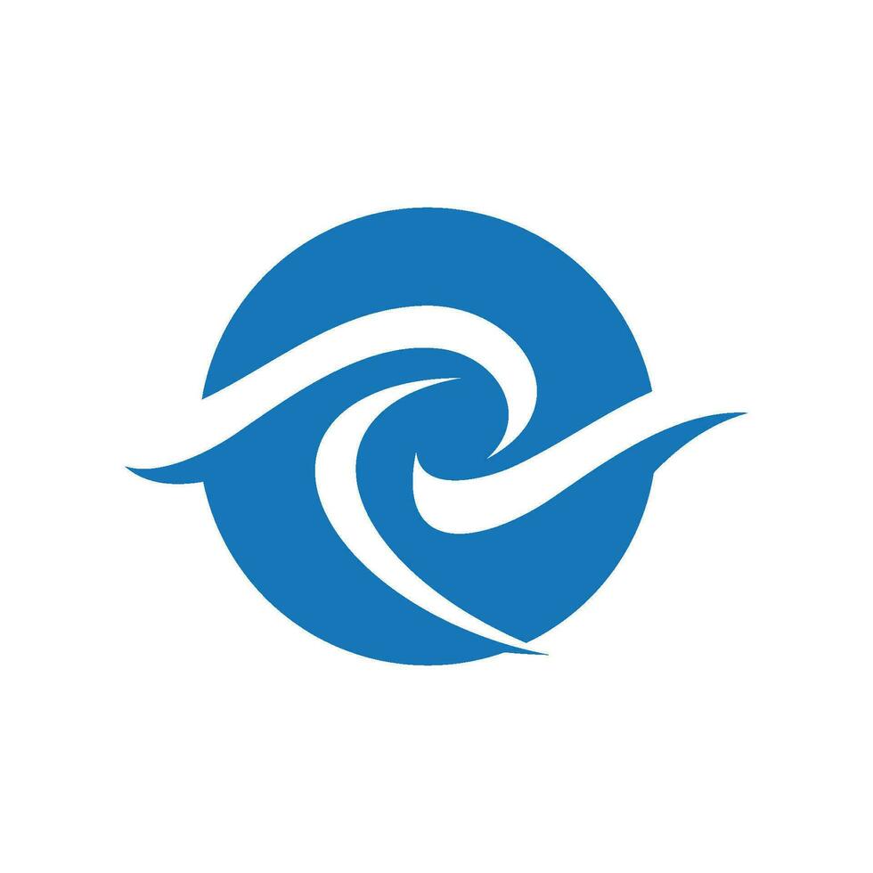 Water wave icon vector