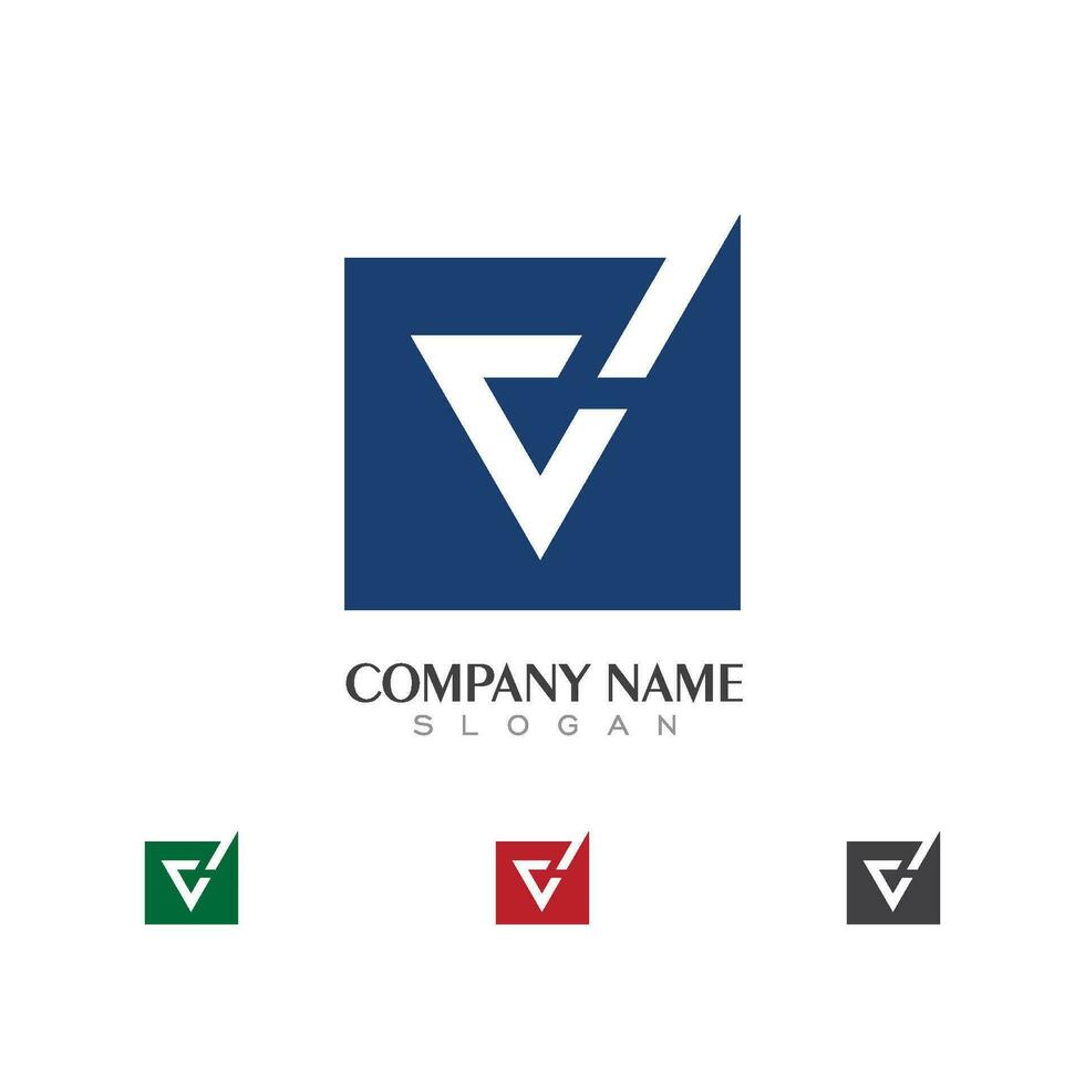 V Letter Logo Template vector