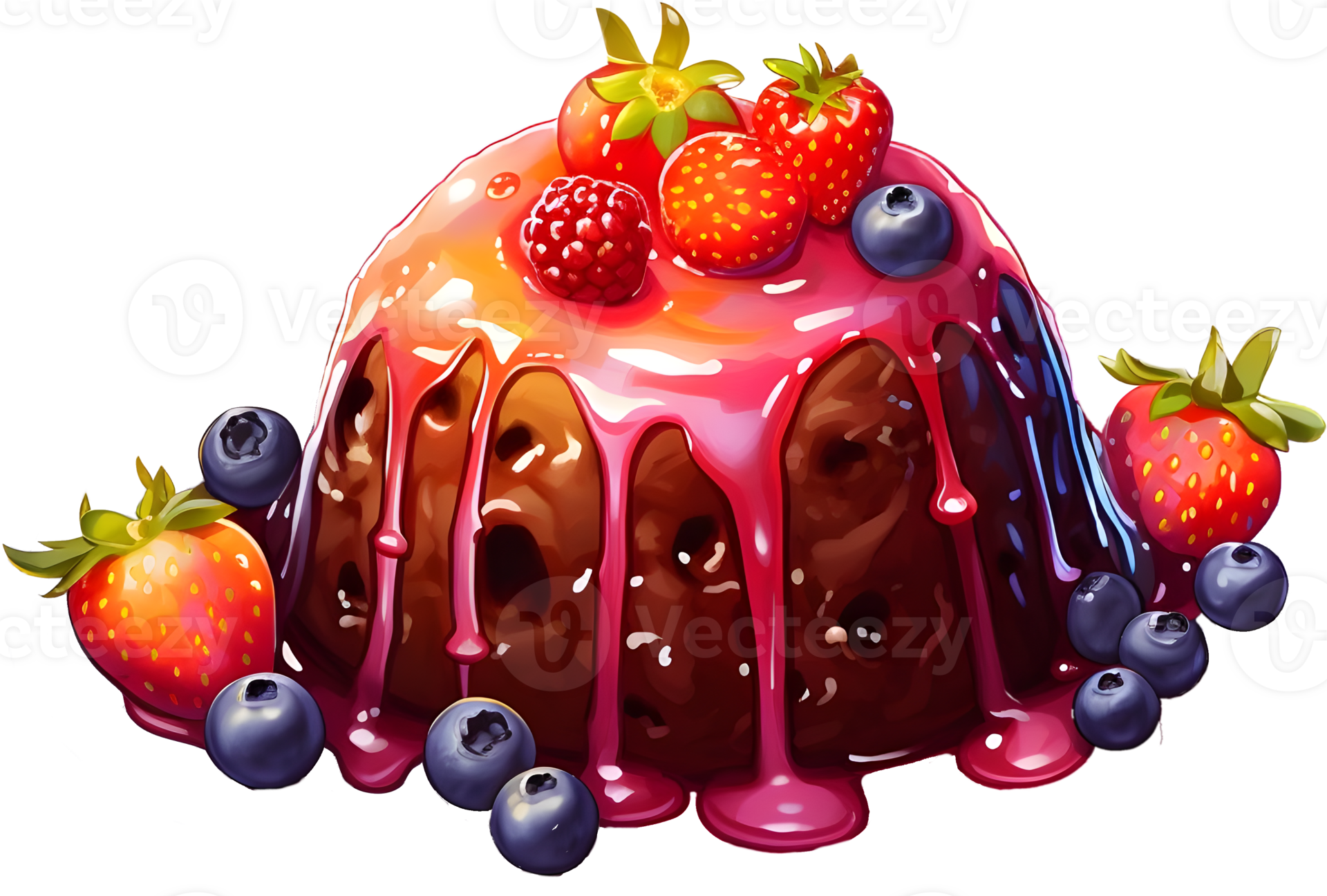 The combination of the rich chocolate lava cake and the sweet and tart