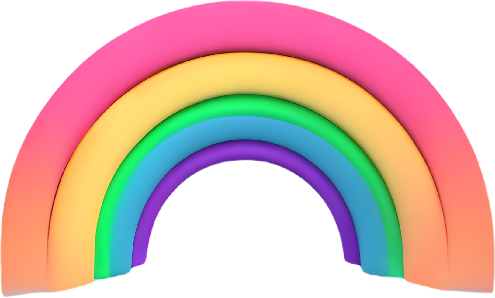 arcobaleno 3d ai generato png