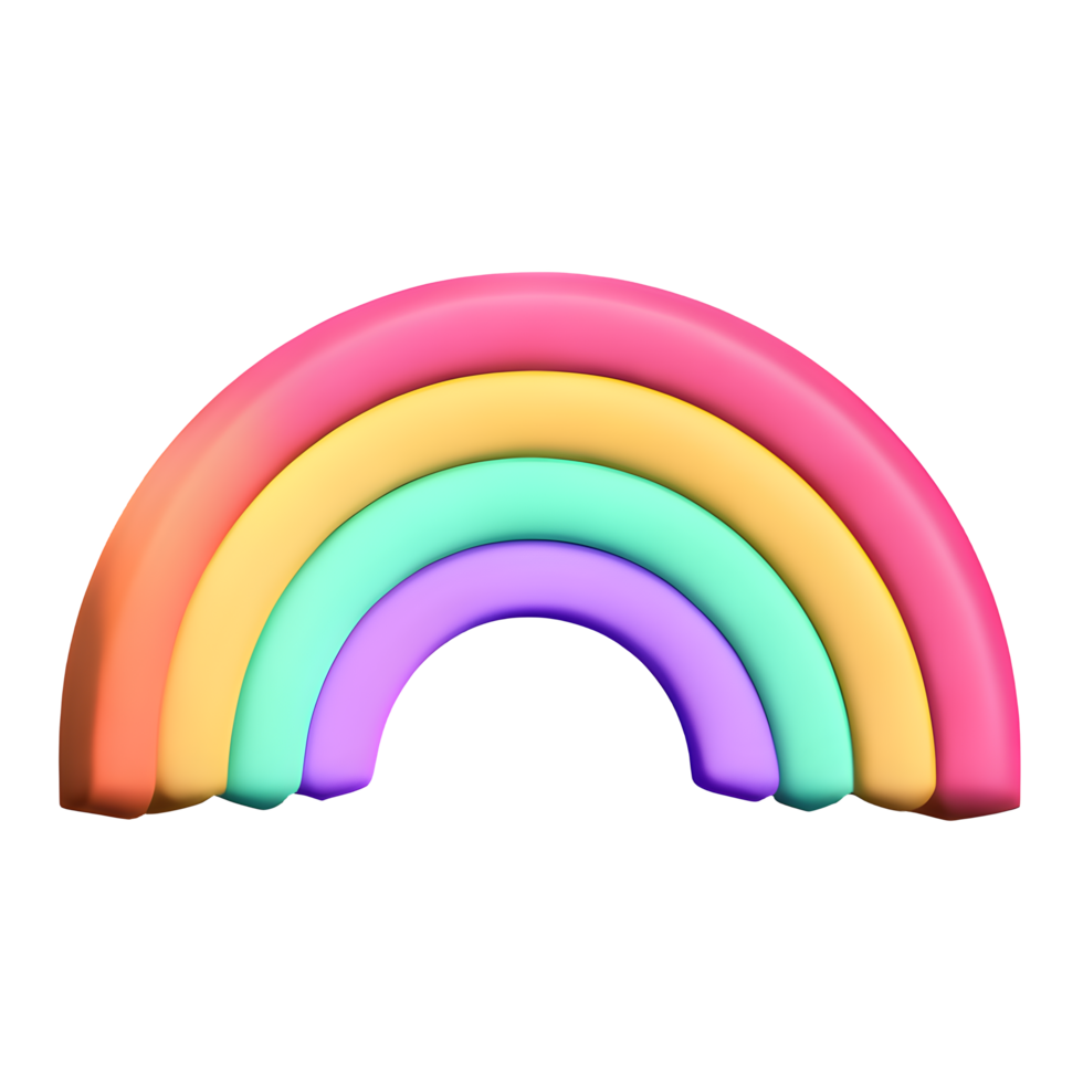arcobaleno 3d ai generato png