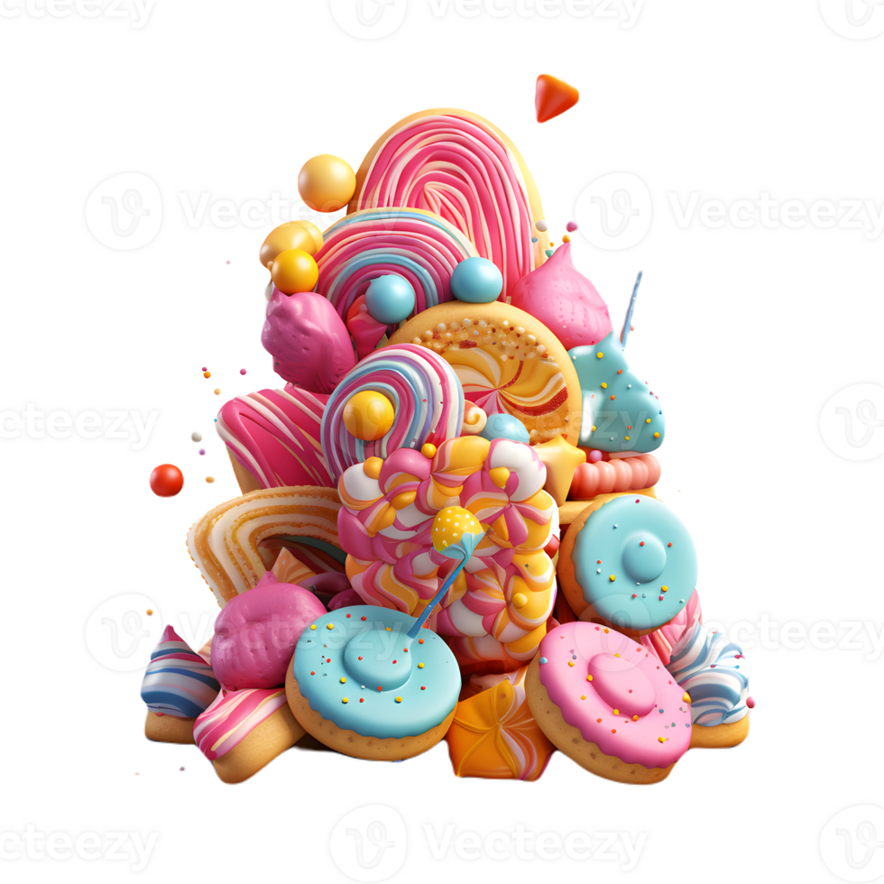 Colorful cookies are a great way to add a pop of color to any occasion. AI Generated png