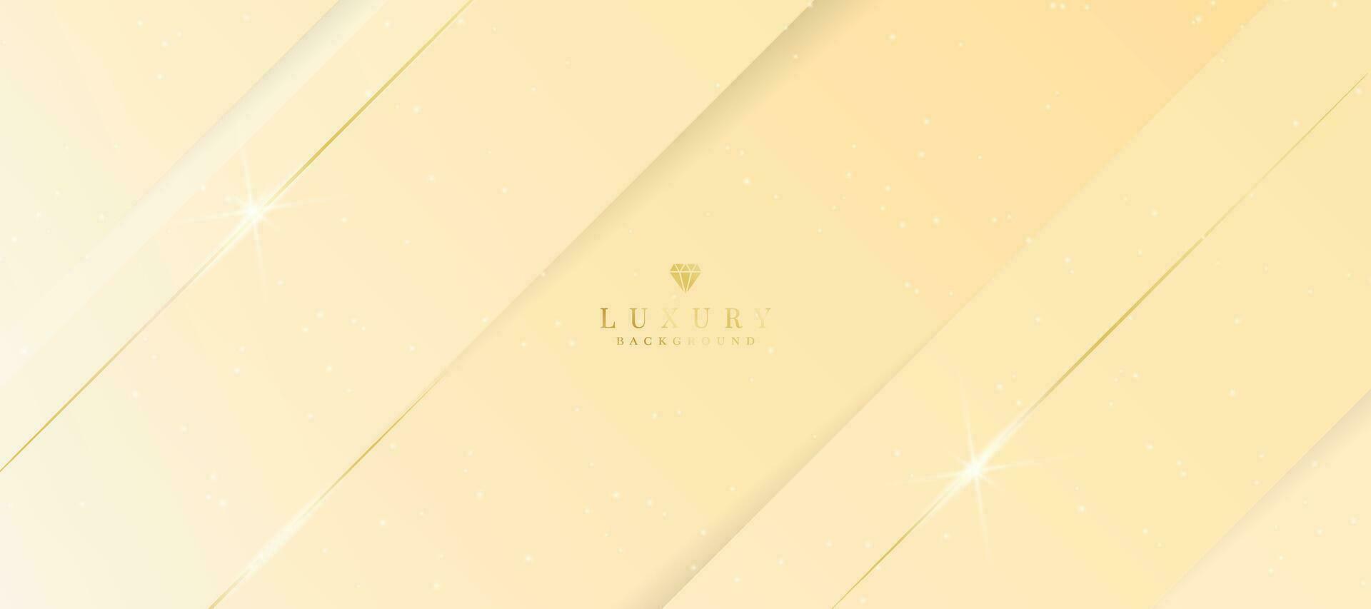 oro línea lujo en crema antecedentes. elegante. vector