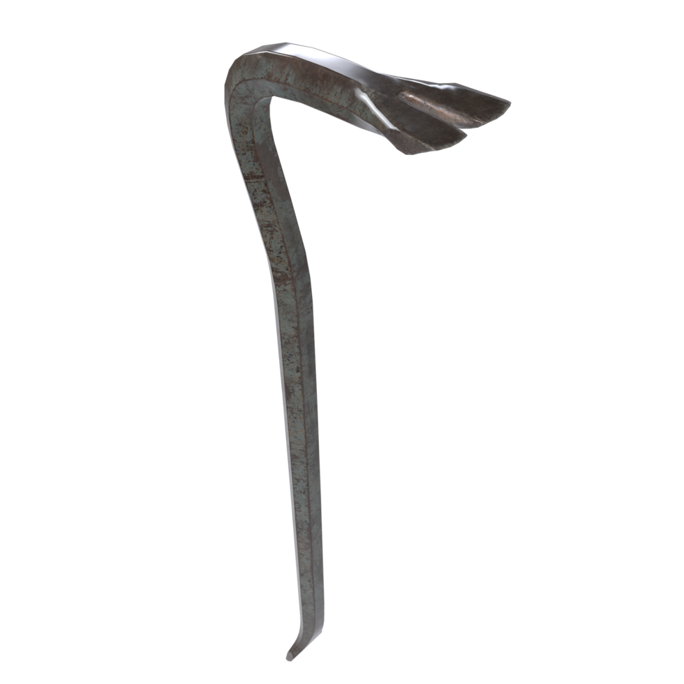 3d Rendering Of Crowbar Object png