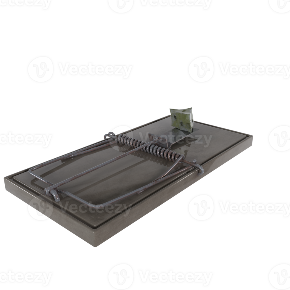 3d representación de ratón trampa png