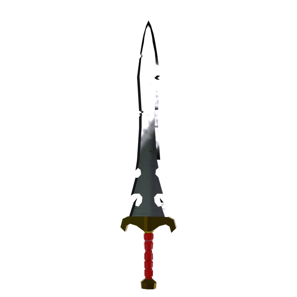 3d Rendering Of Giant Sword png