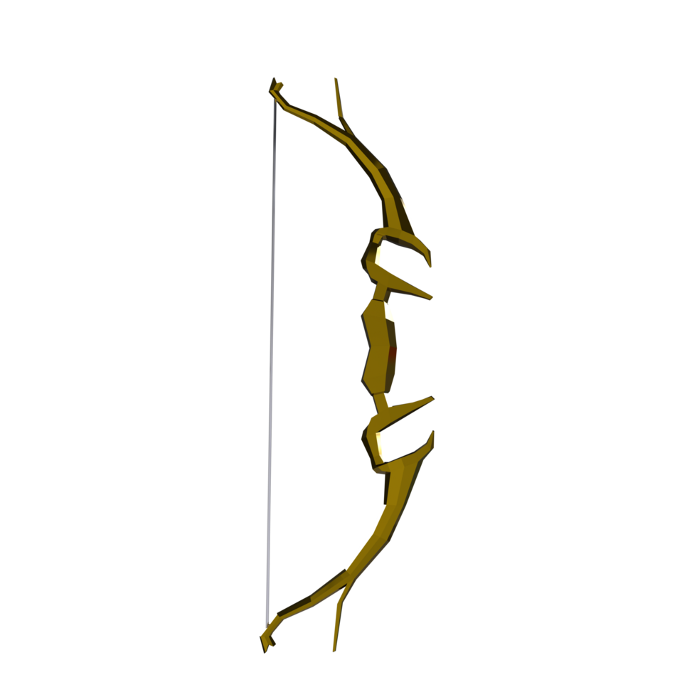 3d Rendering Of Golden Bow png