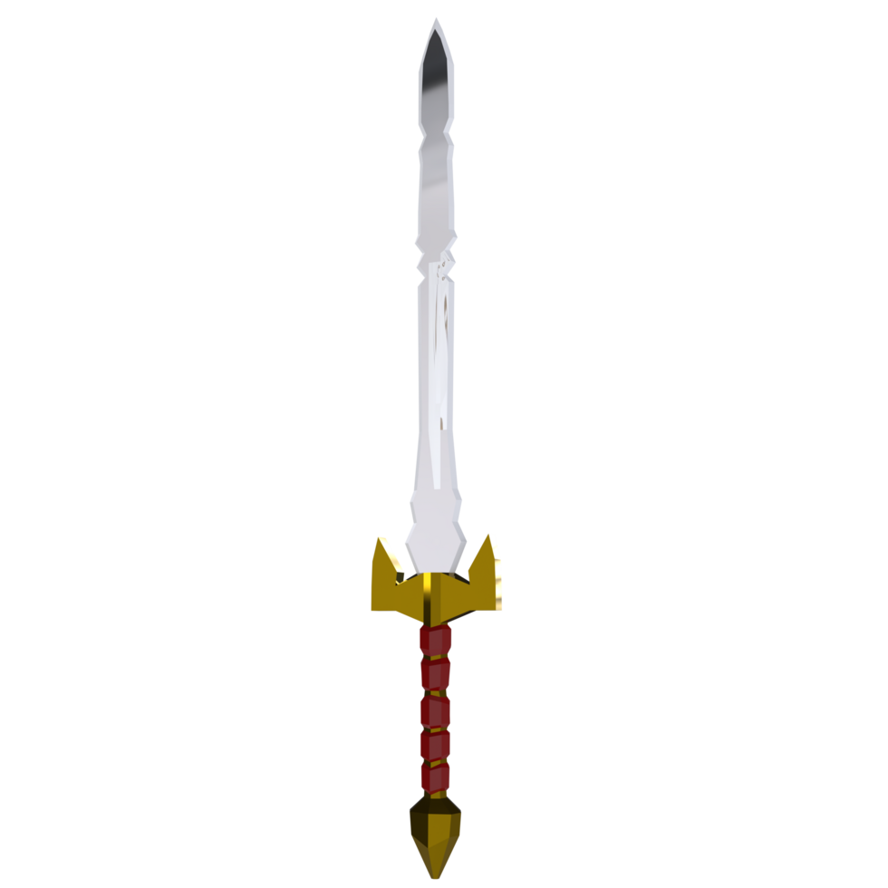 3d Rendering Of Sword Object png