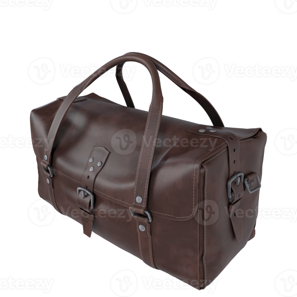 3d Rendering Of Leather Bag png