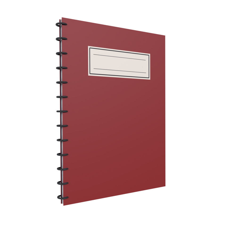 3d Rendering Of Notebook Object png
